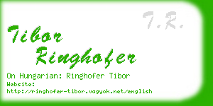 tibor ringhofer business card